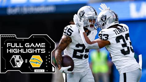 Raiders 2023 Week 4 Highlights vs. Chargers | Full game highlights from the Raiders' Week 4 game ...