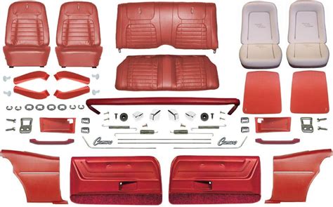 1968 Camaro Coupe Master Deluxe Interior Kit Red - 1967, 1968, 1969 ...