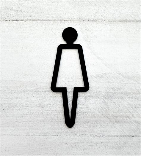 Woman figure for restroom door. Female bathroom door signs. Women ...