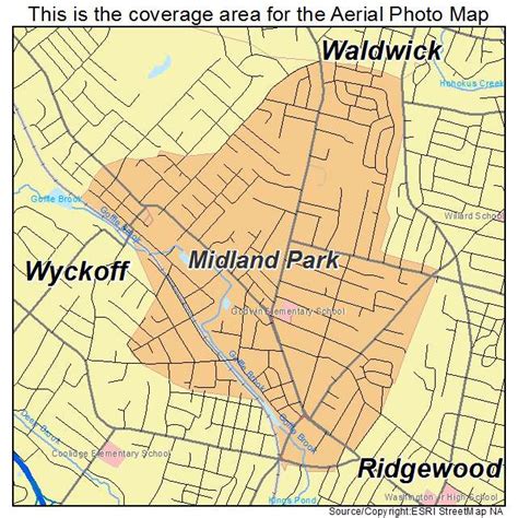 Aerial Photography Map of Midland Park, NJ New Jersey