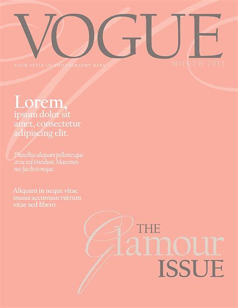 A New Magazine Template with a Vogue Inspired Editorial Look! Vogue ...