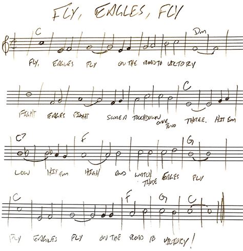 Fly, Eagles, Fly (Eagles Fight Song) Sheet Music