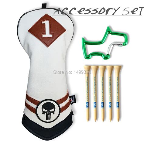 Golf Driver Cover Headcover Big Skull Head Cover Synthetic Pu Leather Driver Protector 3D Style ...