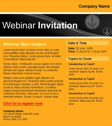 Webinar Invite Templates