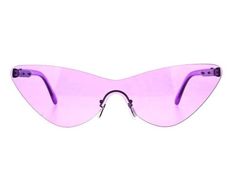 Purple Frameless Cat Eye Glasses – Gameday Bae