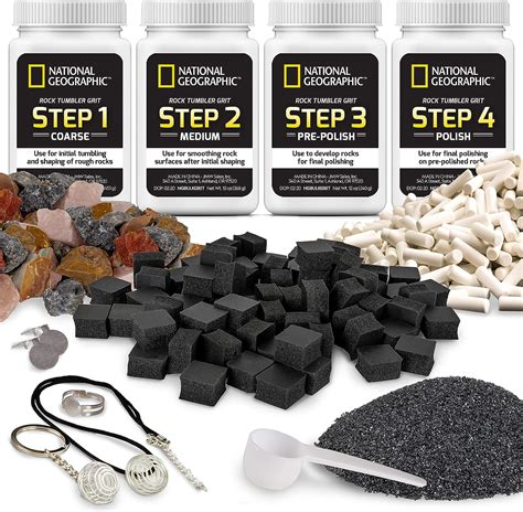 NATIONAL GEOGRAPHIC Rock Tumbler Refill Kit – Rock Tumbling Supplies ...