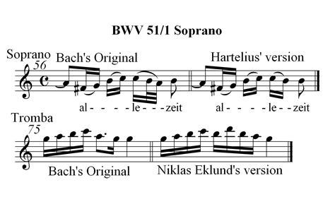 Cantata BWV 51 - Examples from the Score