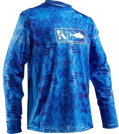 Amazon.com: Performance Fishing Shirt Men's Vented Long Sleeve UPF 50 Sun Protection Quick Dry ...