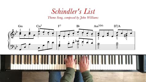 Schindler's List - Theme Song John Williams. Piano tutorial + sheet music. Early intermediate ...