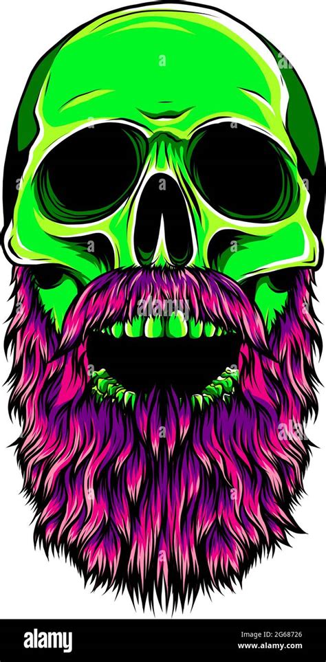 Bearded skull vector hi-res stock photography and images - Alamy