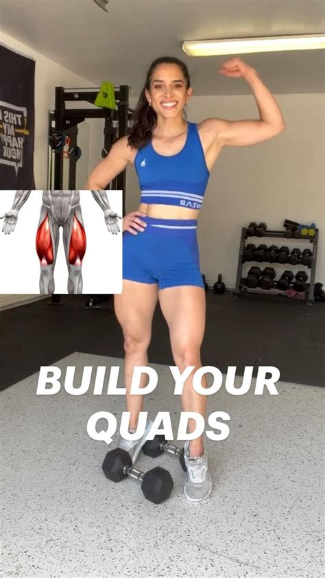 BUILD YOUR QUADS! Using dumbbells and resistance bands you can do this amazing workout! | Quad ...