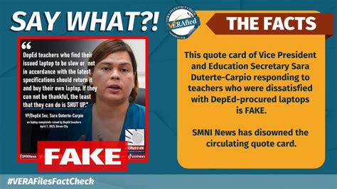 VERA FILES FACT CHECK: Sara Duterte did NOT tell teachers to ‘shut up ...