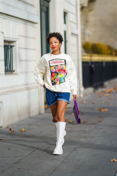 7 Sweatshirt and Shorts Outfit Ideas to Wear for Spring 2022