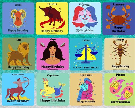 Birthday Zodiac Signs Collage