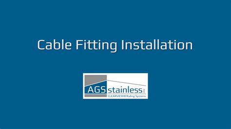 How To Install Cable Railing Fittings on Vimeo