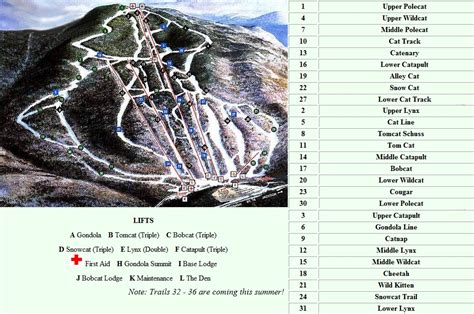 1996-97 Wildcat Trail Map - New England Ski Map Database ...