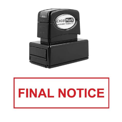 Box FINAL NOTICE Stamp | ExcelMark