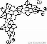 Flower Border Coloring Pages At GetDrawings  Free Download sketch template