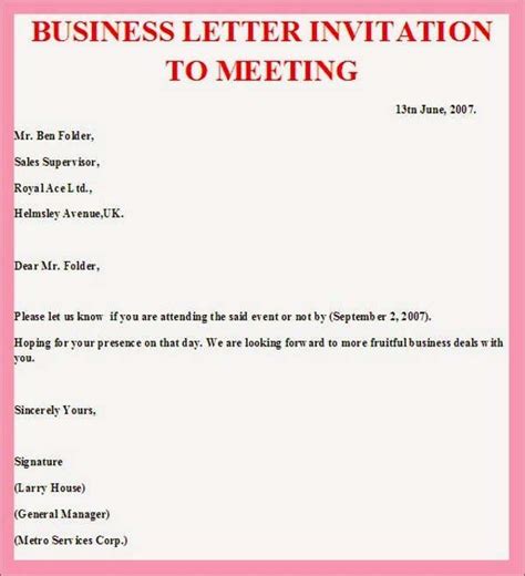 Meeting Invitation Email Template Awesome 38 Meeting Invitation Designs ...