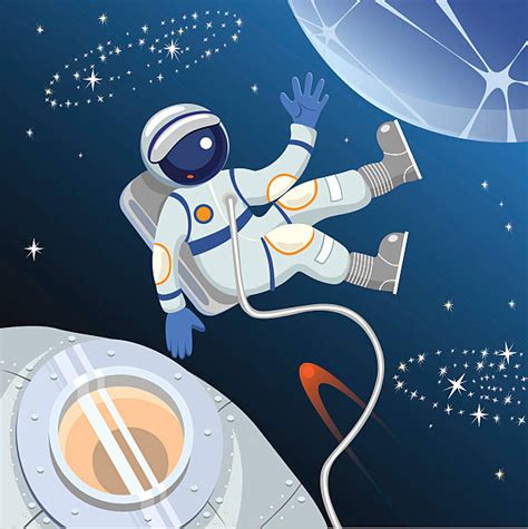 Royalty Free Astronaut Floating In Space Clip Art, Vector Images & Illustrations - iStock