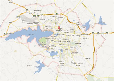 Bhopal Map and Bhopal Satellite Image