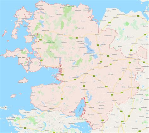 Map Of County Mayo Towns - Map Distance