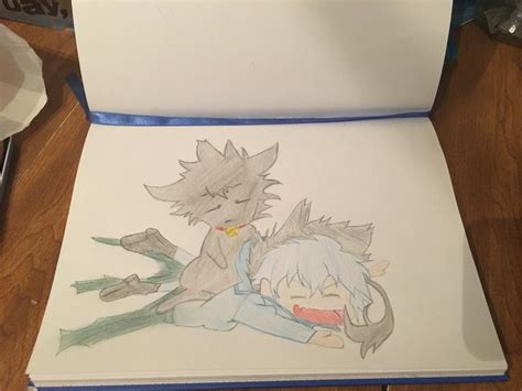 Drawing of kuro & kuro's cat form | Anime Art Amino