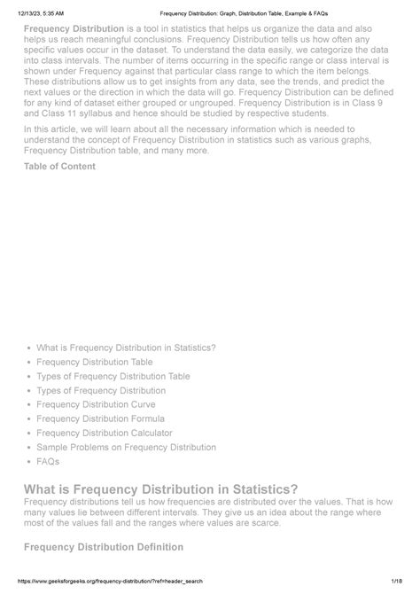 Frequency Distribution Graph, Distribution Table, Example & FAQs - Frequency Distribution is a ...