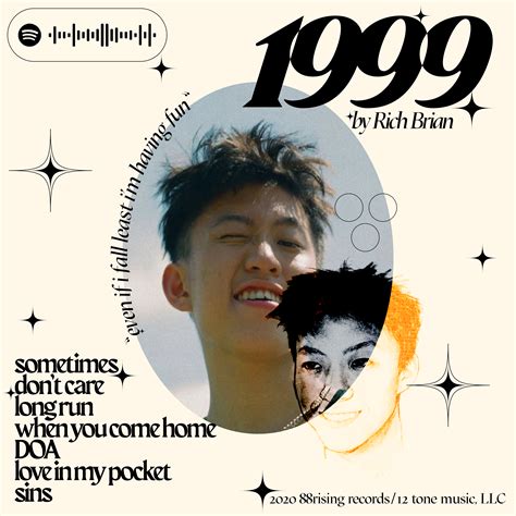 Rich Brian 1999 album art design | Album art design, Graphic design inspiration, Graphic design ...