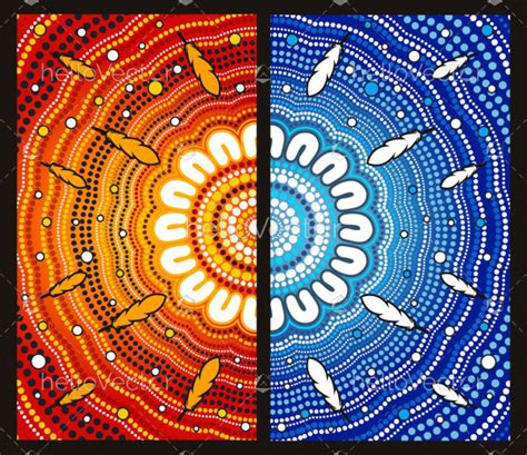 Aboriginal dot art vector painting - Download Graphics & Vectors