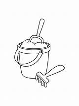 Bucket coloring Pages sketch template