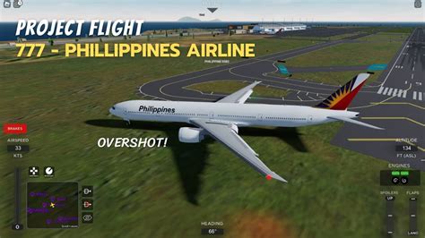 I overshot the runway... (Project Flight Roblox) (Boeing 777) - YouTube