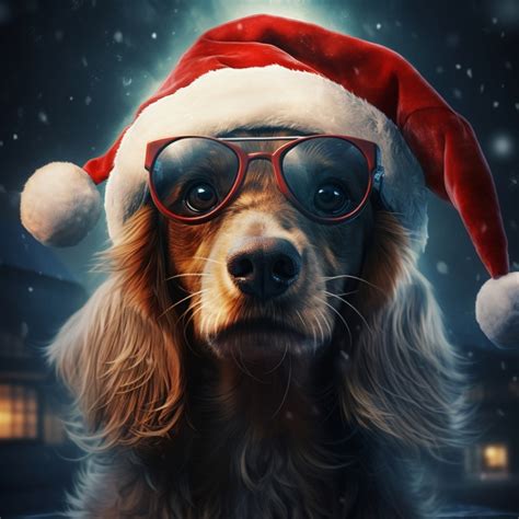 Funny Christmas Dog Holiday Art Free Stock Photo - Public Domain Pictures