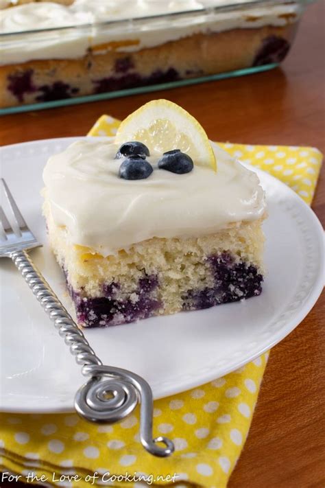 Lemon Blueberry Cake with Cream Cheese Frosting | For the love of ...