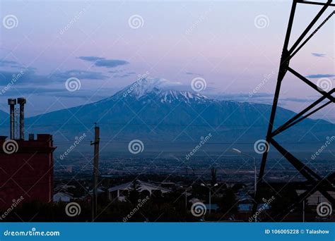 Ararat in the Evening, Yerevan, Armenia Stock Photo - Image of landmark ...