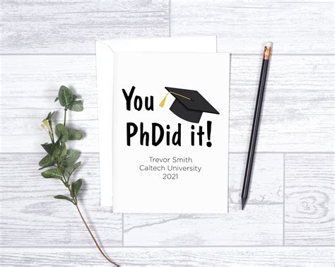 Personalized You Phdid It Card Phd Graduation Birthday Card | Etsy