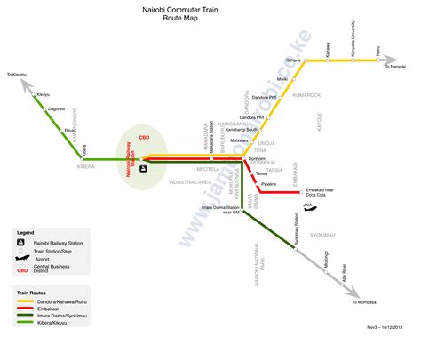 Nairobi Commuter Train Route Map