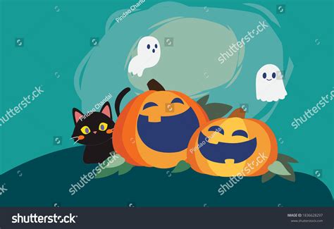 October Cartoon Cute Halloween Holiday Stock Vector (Royalty Free) 1836628297 | Shutterstock