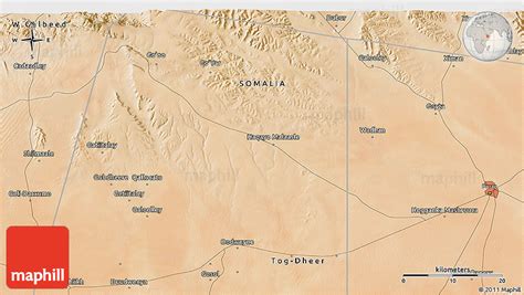 Satellite 3D Map of Burao