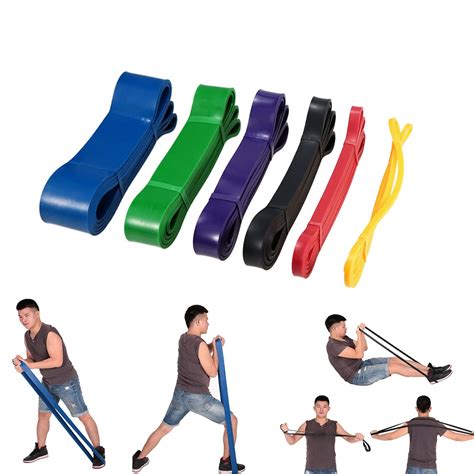 Fitness Resistance Band Muscle Workout Elastic Band Latex Stretch Resistance Loop Bands Yoga ...