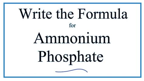 Ammonium Phosphate Formula