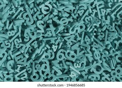 Green Numbers Mathematical Symbols Background 3d Stock Illustration ...