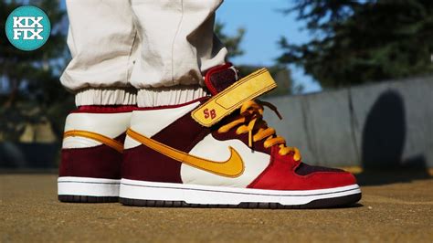 Nike SB Dunk Mid Deep Burgundy Review & On-Feet #20 KixFix - YouTube