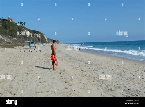 Zuma Beach with lifeguard, Malibu, CA Stock Photo - Alamy