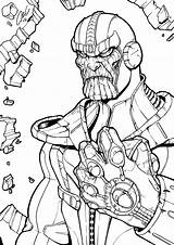 Infinity Gauntlet Coloring Pages sketch template