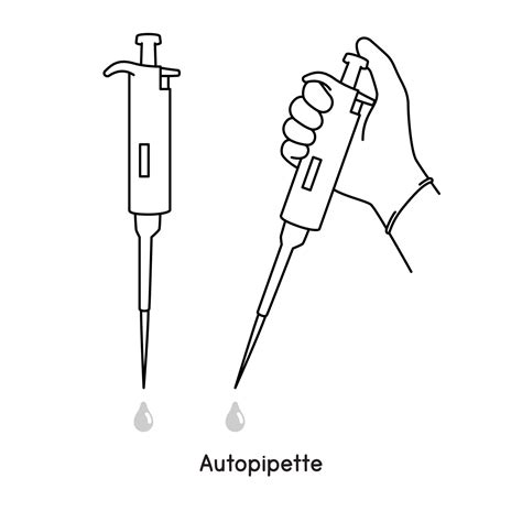 Auto pipette diagram for experiment setup lab outline vector illustration 9640492 Vector Art at ...