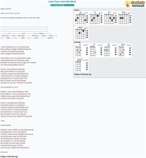 Chord: Love Your Love the Most - tab, song lyric, sheet, guitar ...