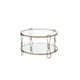 Acme Zekera Metal Frame Coffee Table in Champagne & Glass - Walmart.com