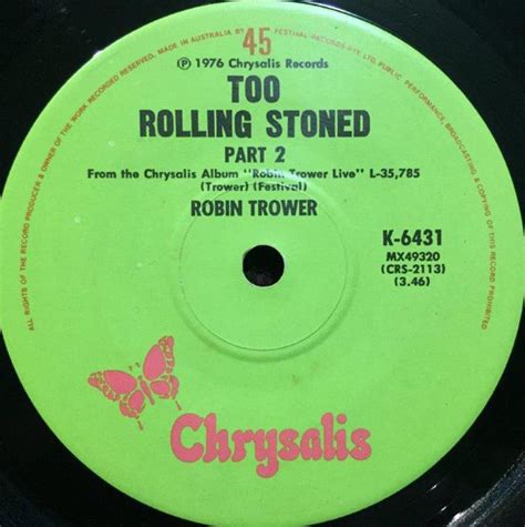 Robin Trower - Too Rolling Stoned (Live) (1976, Vinyl) | Discogs