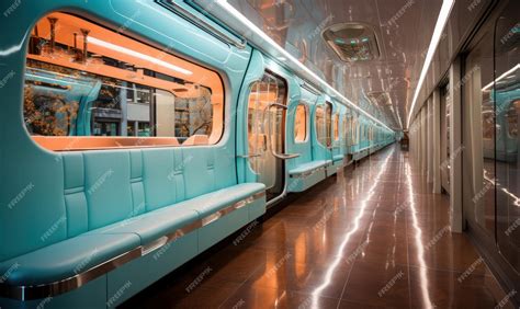 Premium AI Image | Luxury train and bus interior decor with a modern ...